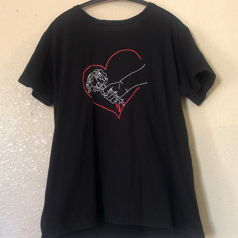 Forever21 Men's XL Black Grapic Tee